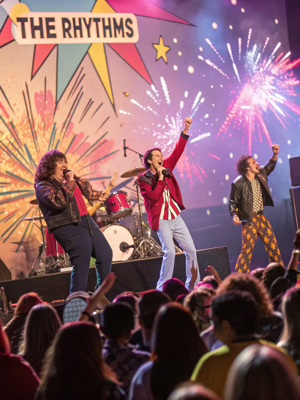 A vibrant image of a local band performing live music at a CAVC event, showcasing the energy and community involvement.